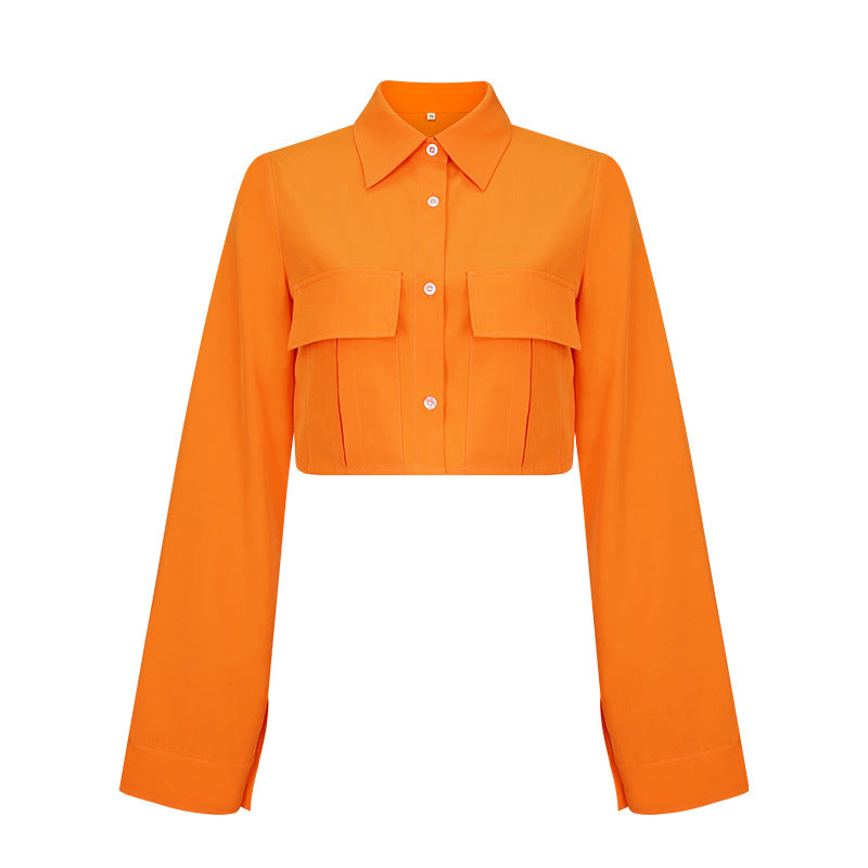 Fall Casual Pocket Short-Sleeve Shirt 9