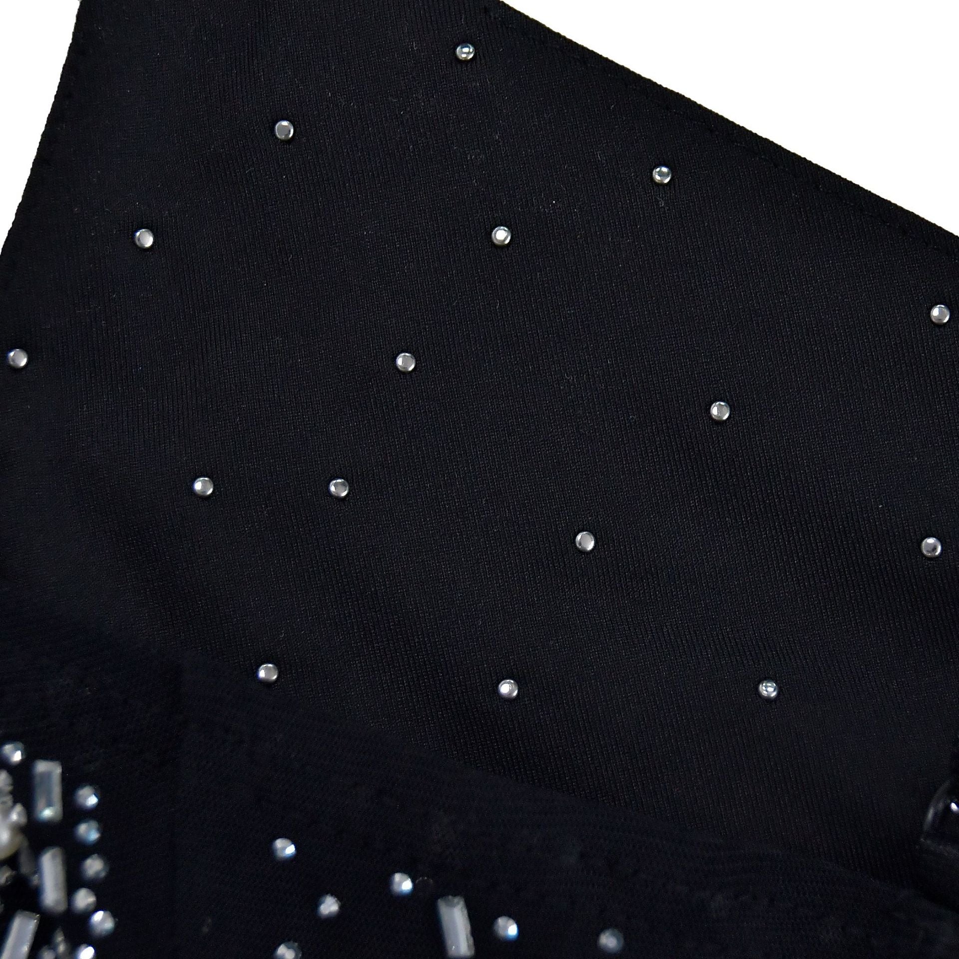 Women Solid Beaded Mesh Sleeveless Dress 19