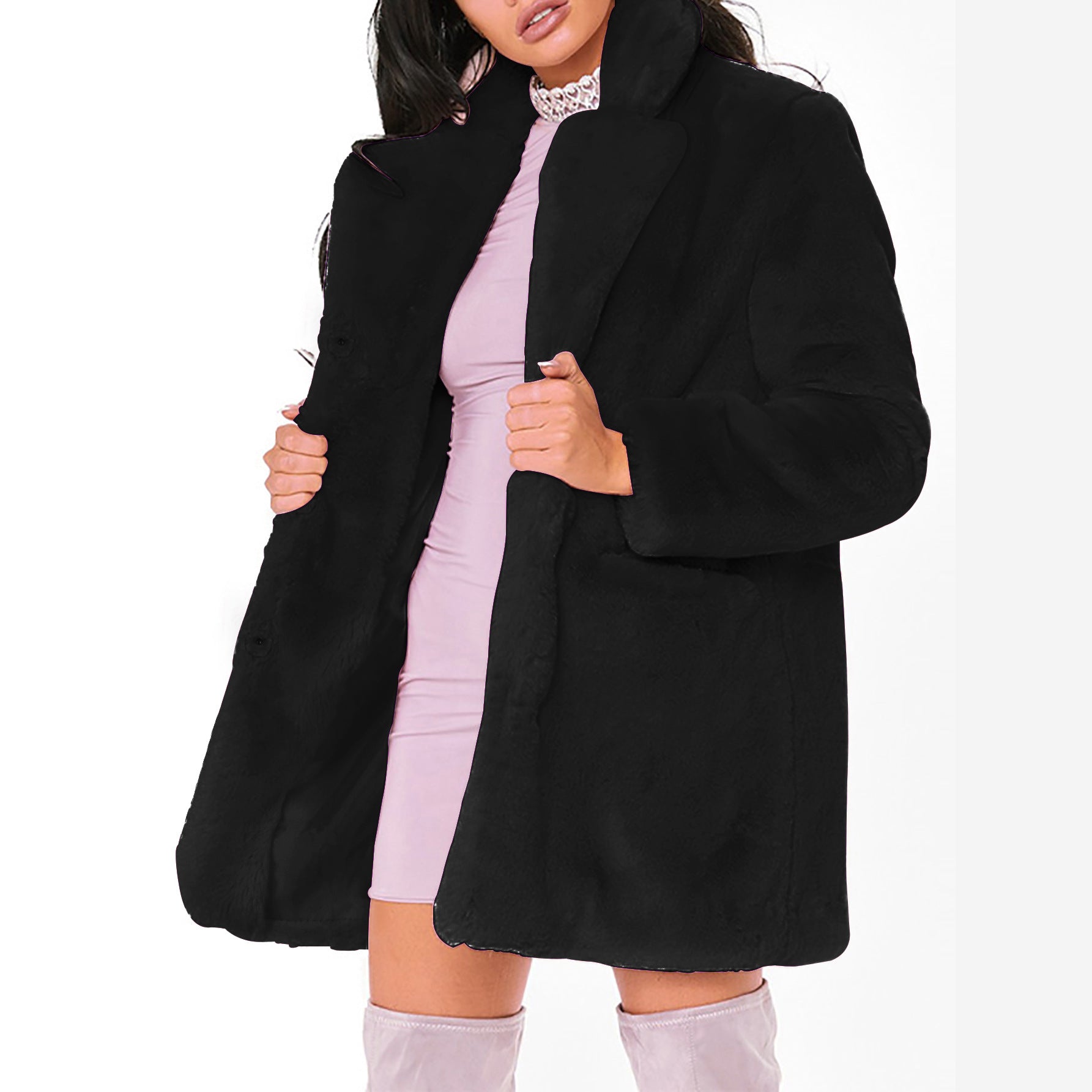 Women winter plush casual jacket 3