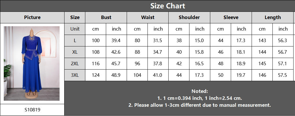 Career Women's Muslim Africa Beaded Fashion Plus Size Dress 17