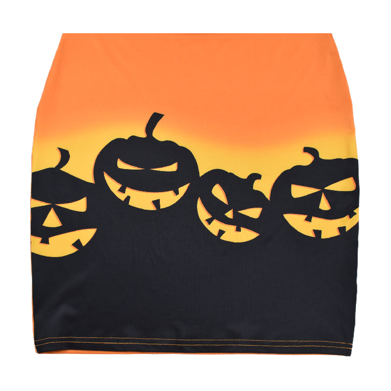 Sexy Halloween Print Straps Bodycon Dress 7