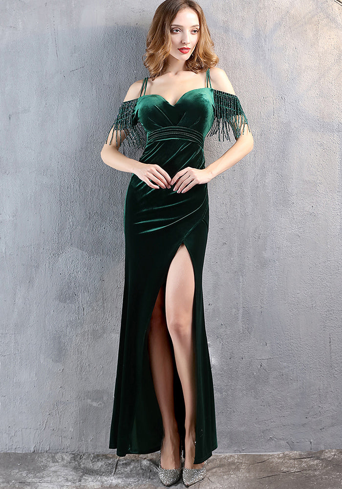 Mermaid evening dress women's high-end elegant Formal Party annual meeting Chic Velvet dress