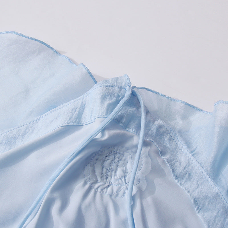 Women ruffled Halter Neck sleeveless suspender top 13