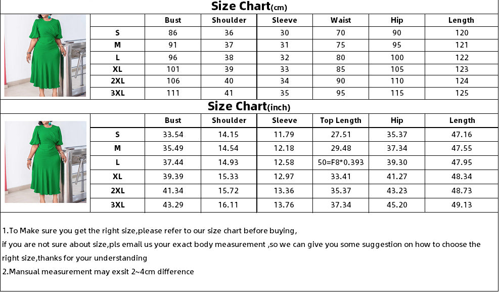 Women's Summer Chic Elegant Solid Plus Size Dress 16