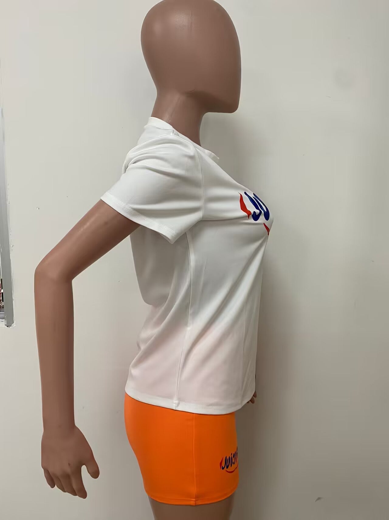 Summer Fashion Women's Letter Printed Short Sleeve Shorts Casual Two Piece Shorts Set 5