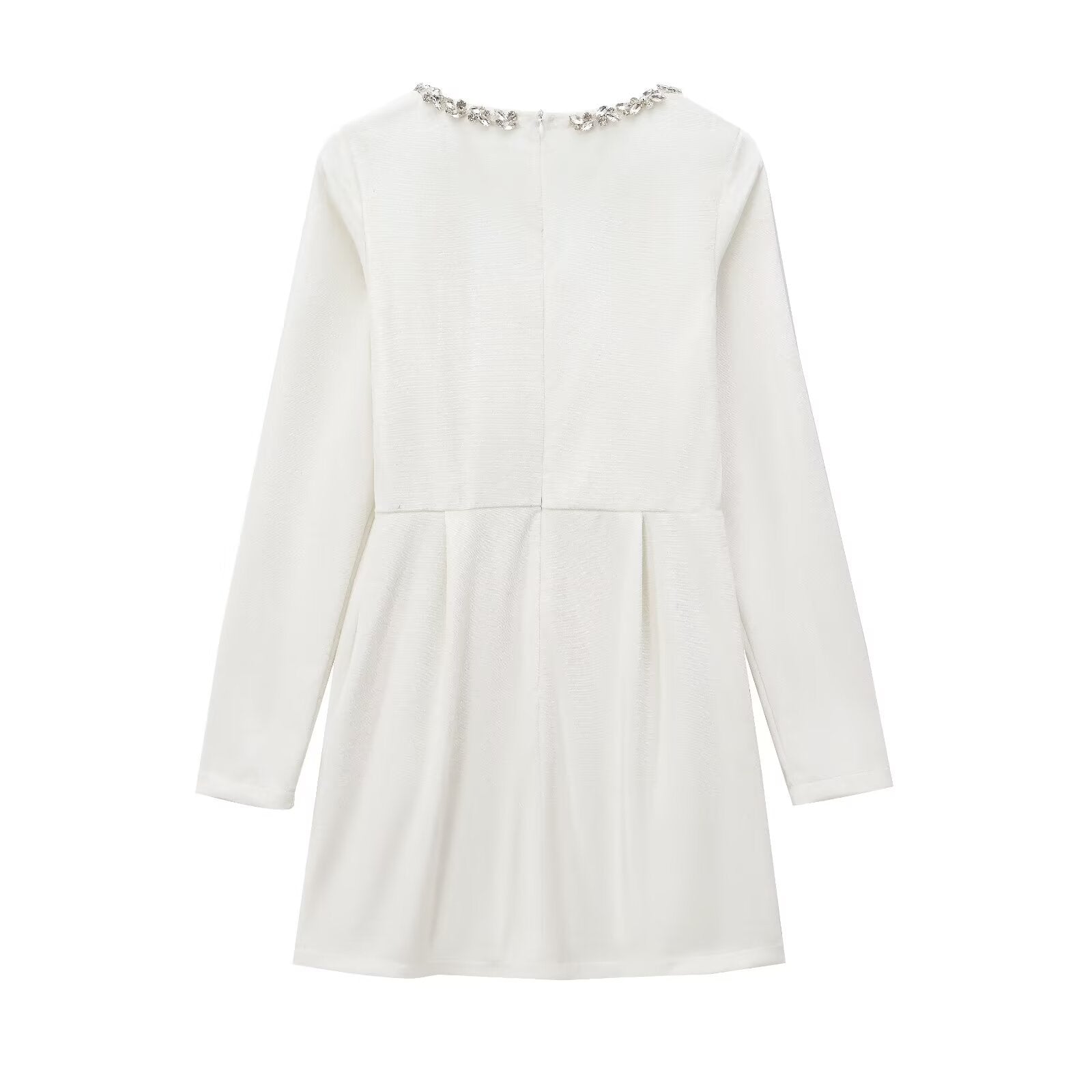 WomenŸ??s Formal Fashion Velvet Diamond-Embellished Mini Dress 15