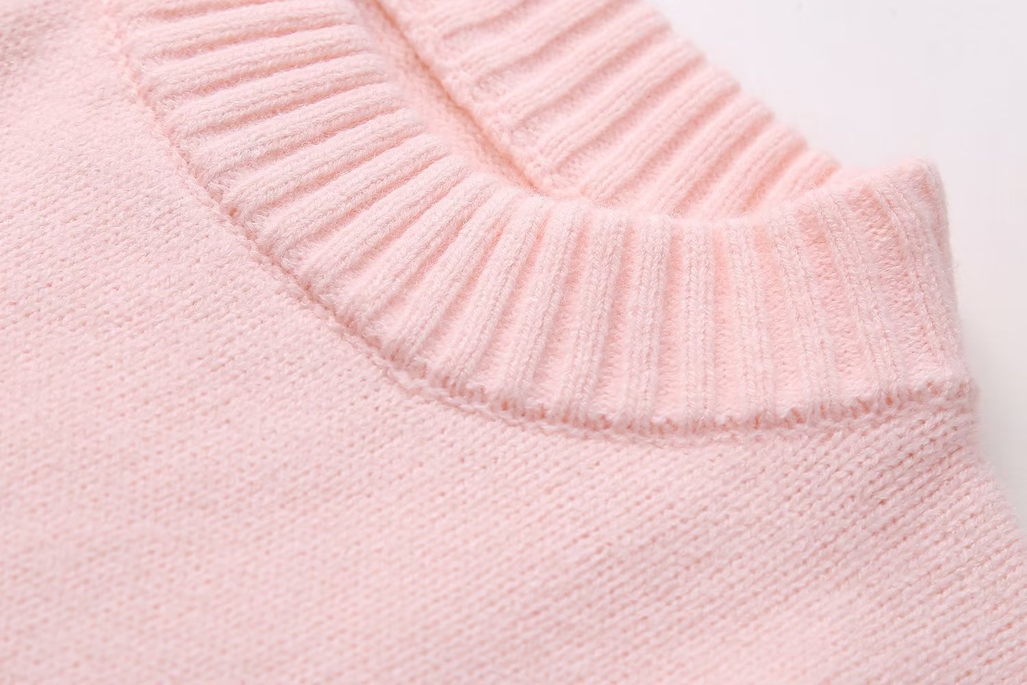 Women Loose-Cut Winter Pink Round Neck Casual Sweater 20