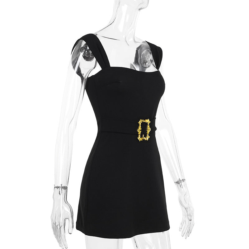 Summer Sexy Fashion Style Chic Metallic Accessories Strap Bodycon Dress 7