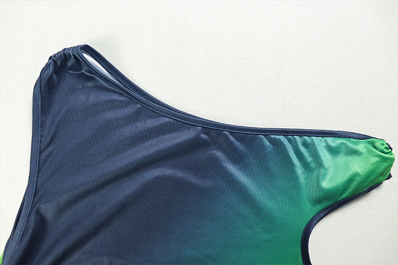 Fashion Slash Shoulder Printed Tight Fitting Bodycon Women's Dress 9