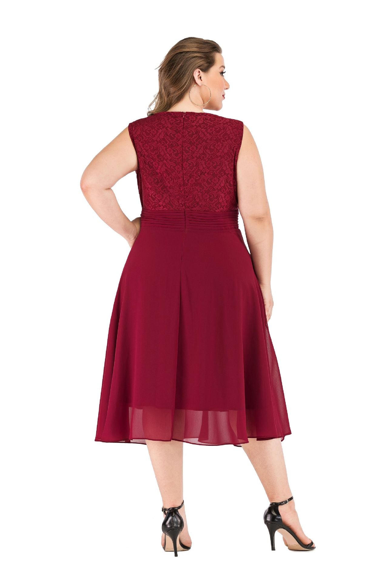 Women chiffon lace dress 94