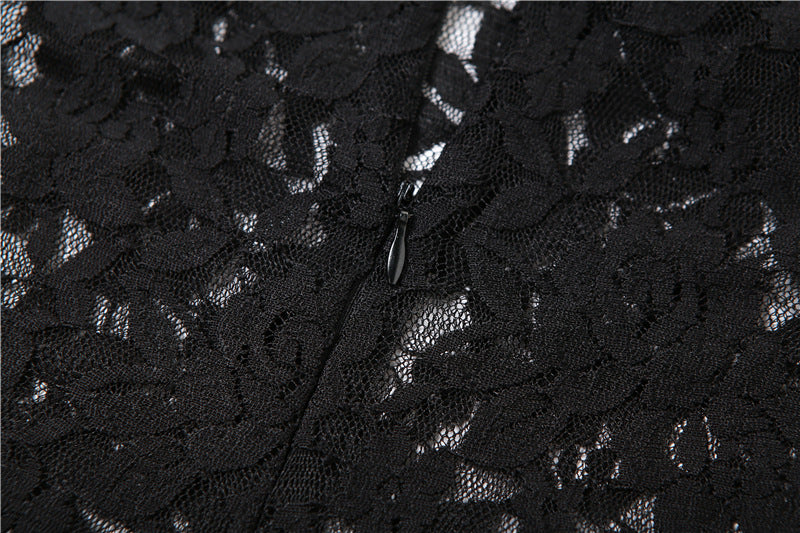 Summer Women's Fashion Sexy See-Through Lace Straps Slim Dress For Women 14