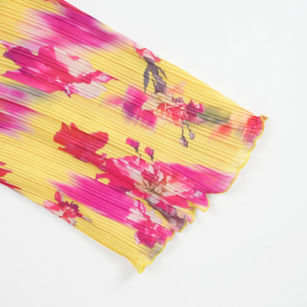 Plus Size  African Women's Floral Print Long Dress 18