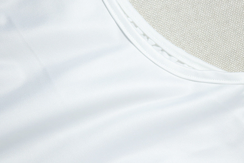 Women's Fashion Solid Color Slash Shoulder One-Shoulder Sleeveless Slit Long Dress 19