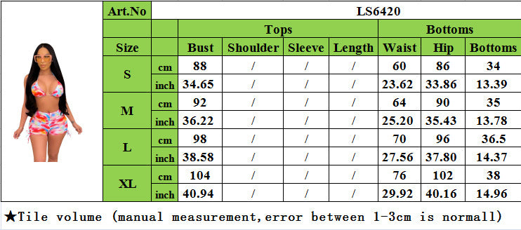 Spring And Summer Women's Sexy Multi-Color Printed Two-Piece Shorts Set 14