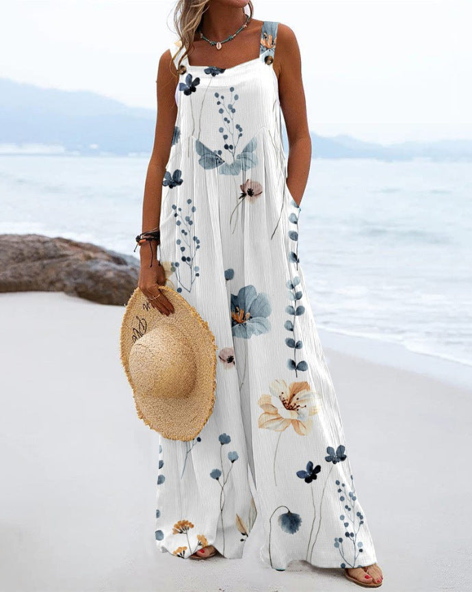 Women Summer Printed Jumpsuit 12