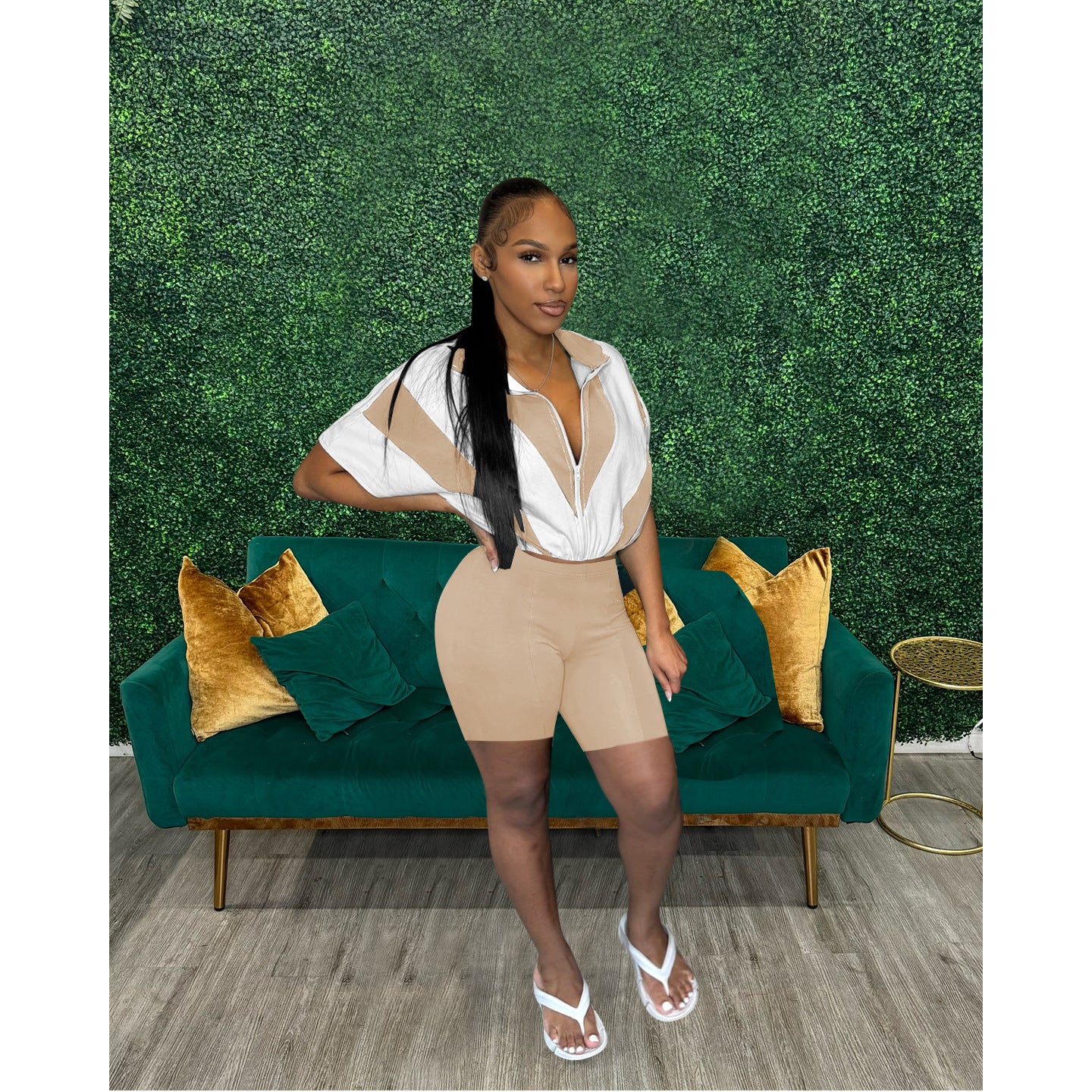 Summer Casual Bat Short-Sleeve Batwing Sports Two Piece Shorts Set 6