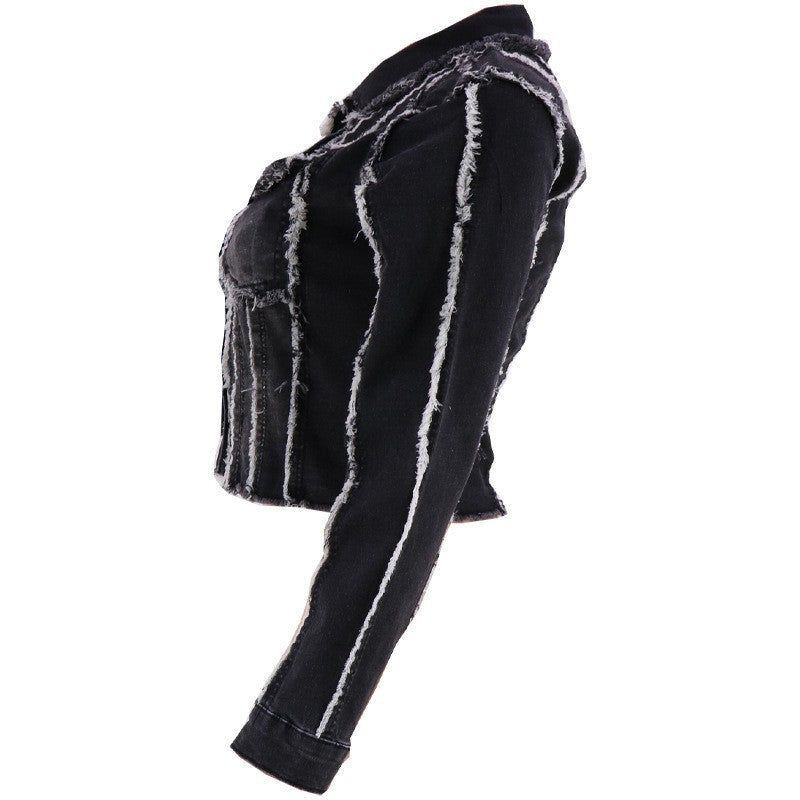 Women's Autumn Winter Denim Coat Long Sleeve Jacket Top 7