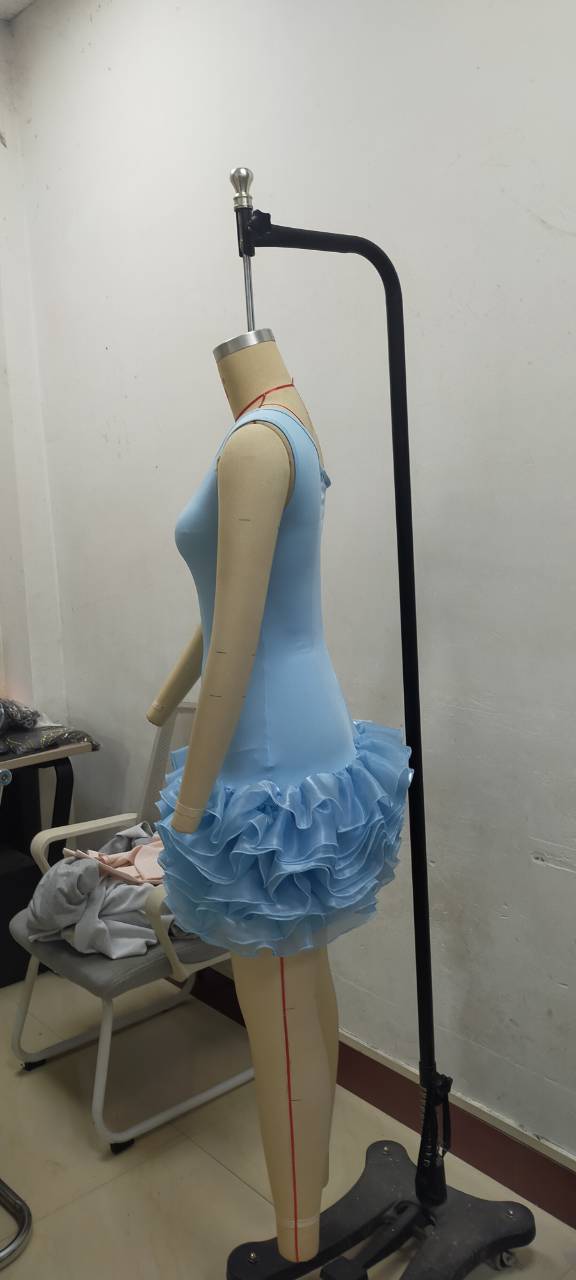 Sexy Strap Off Shoulder Slim Ruffled Mesh Patchwork Party Dress 12