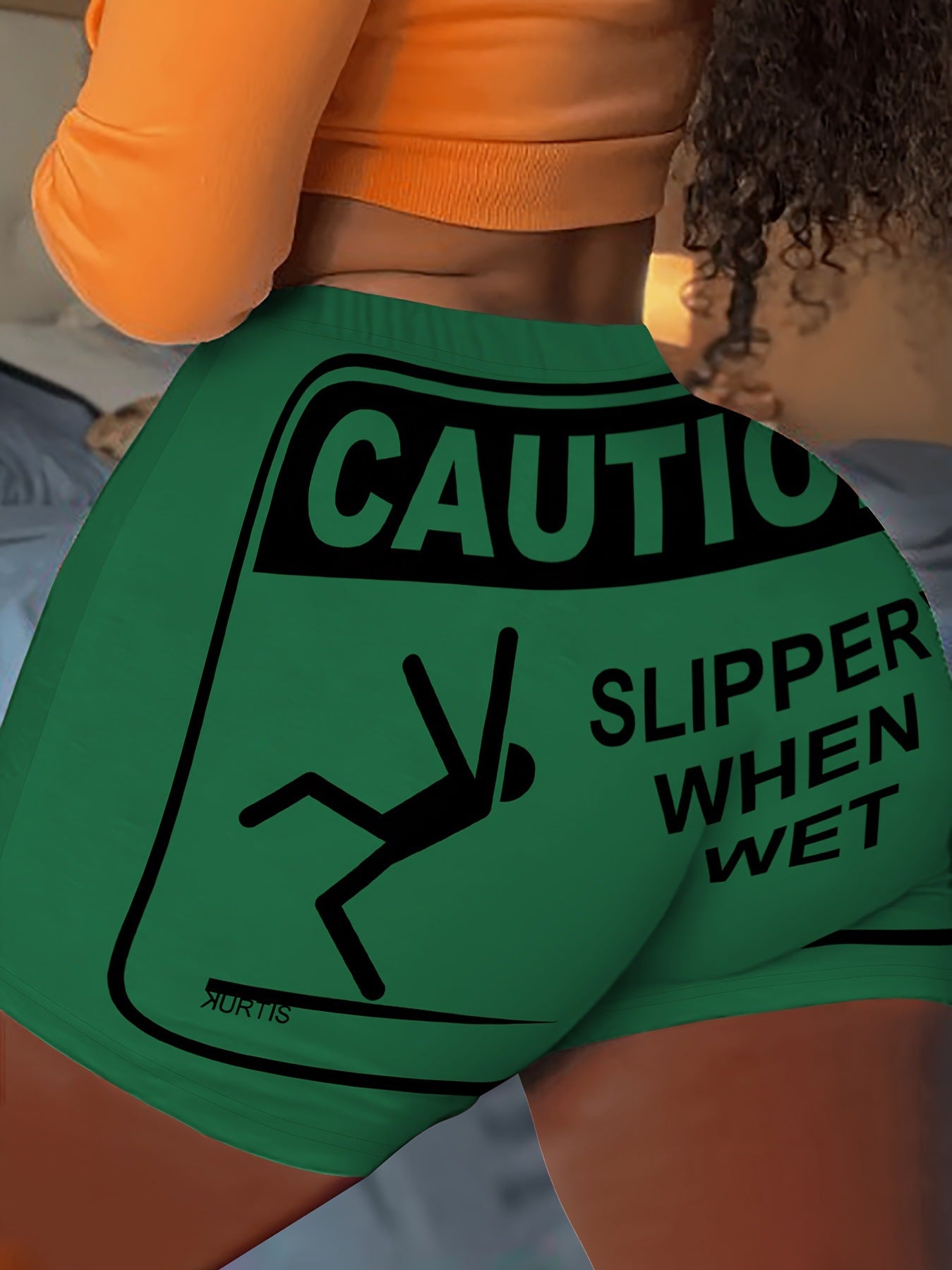 Plus Size Women Summer Letter Print Shorts 11