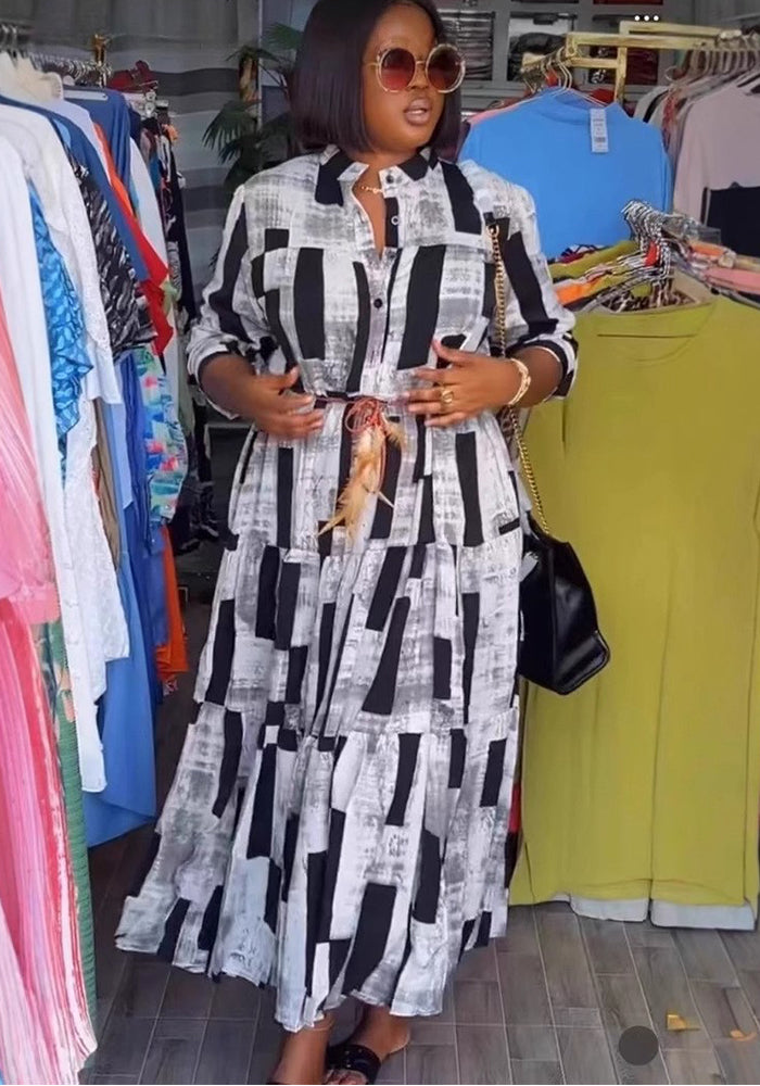 Plus Size Women Patchwork Maxi dress