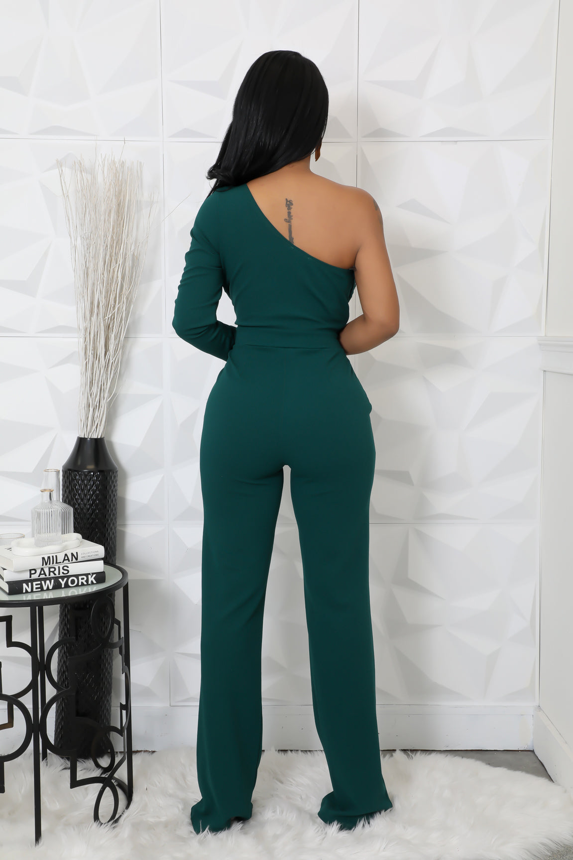 Women Sexy One Shoulder Long Sleeve Jumpsuits 19