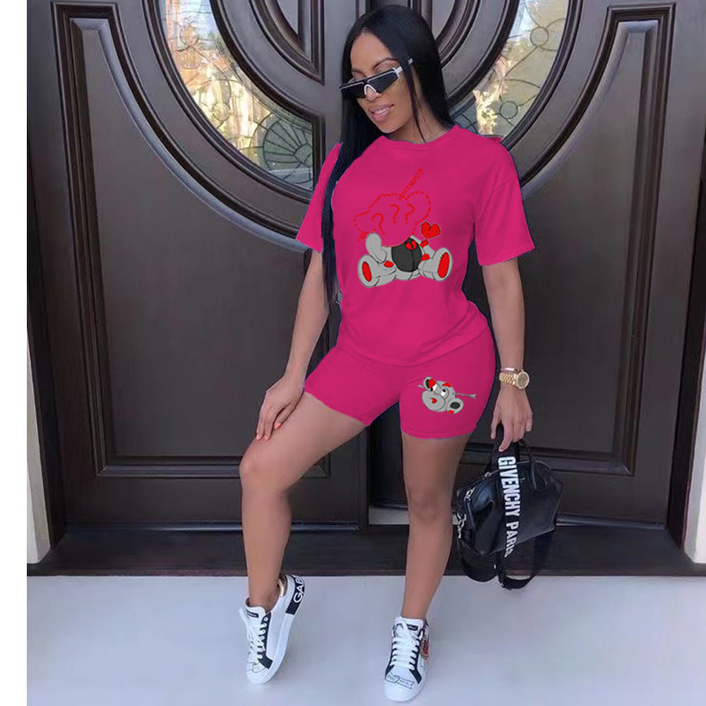 Women T-shirt and shorts two-piece set 12