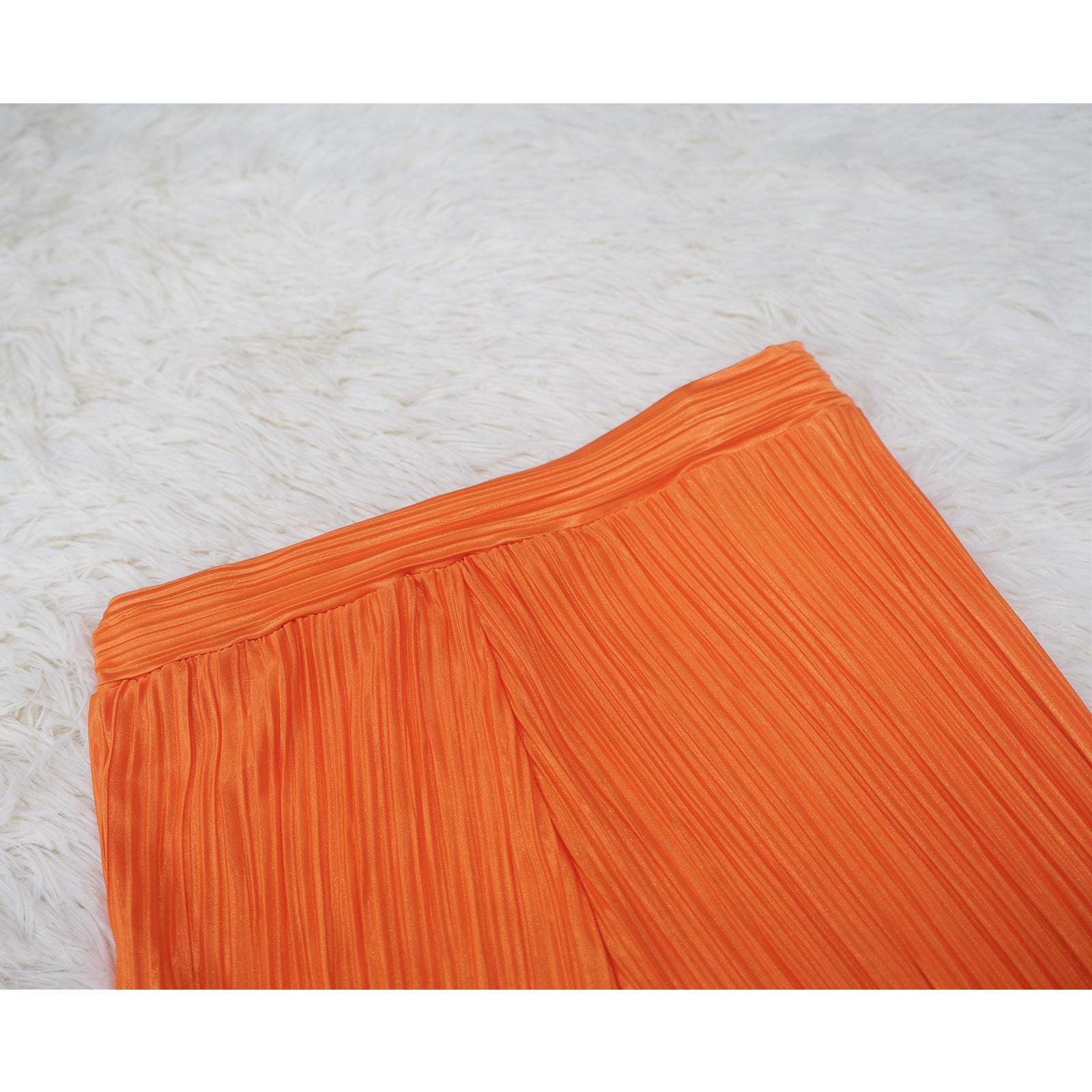 Women's Pleated Ruffle Off Shoulder crop top Wide Leg Pants two piece Set 25