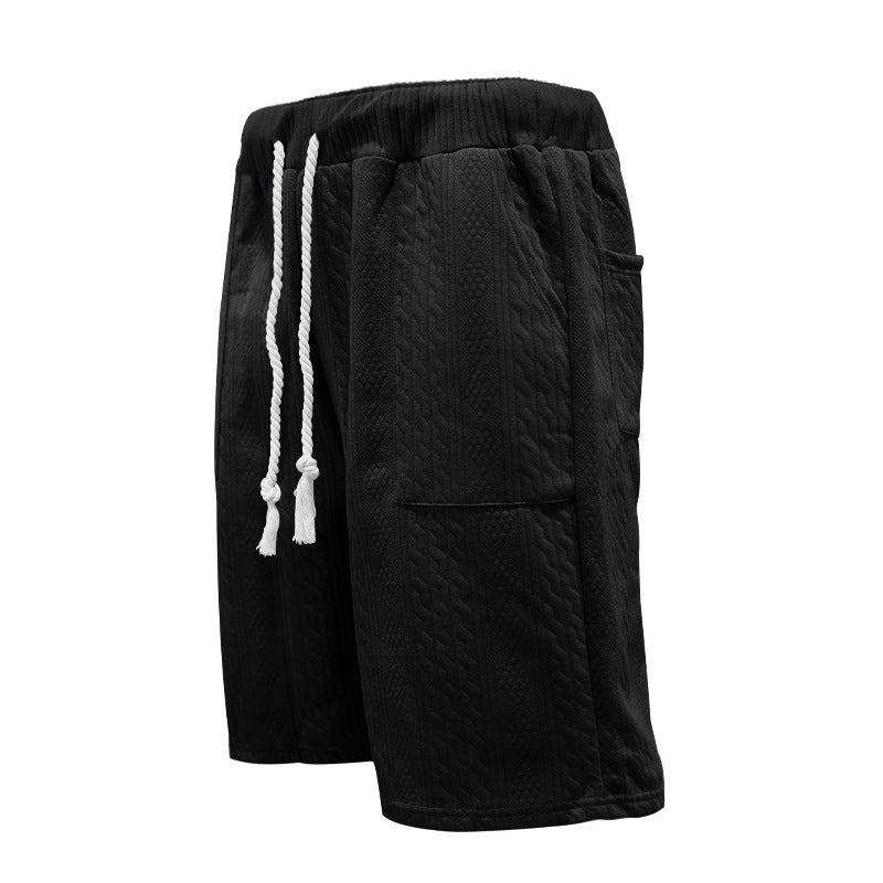 Men's Summer Loose Sleeveless T-Shirt Shorts Men's Summer Casual Jacquard Knitting Set 42