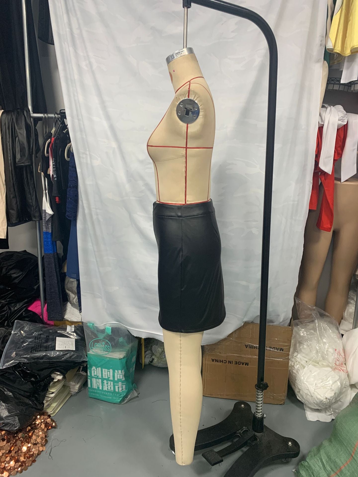 Women’s Sexy PU Leather Mini Skirt 4