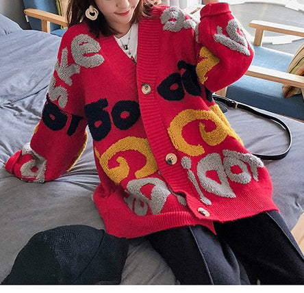 Women Fall/Winter Style Casual Button V-Neck Sweater 25