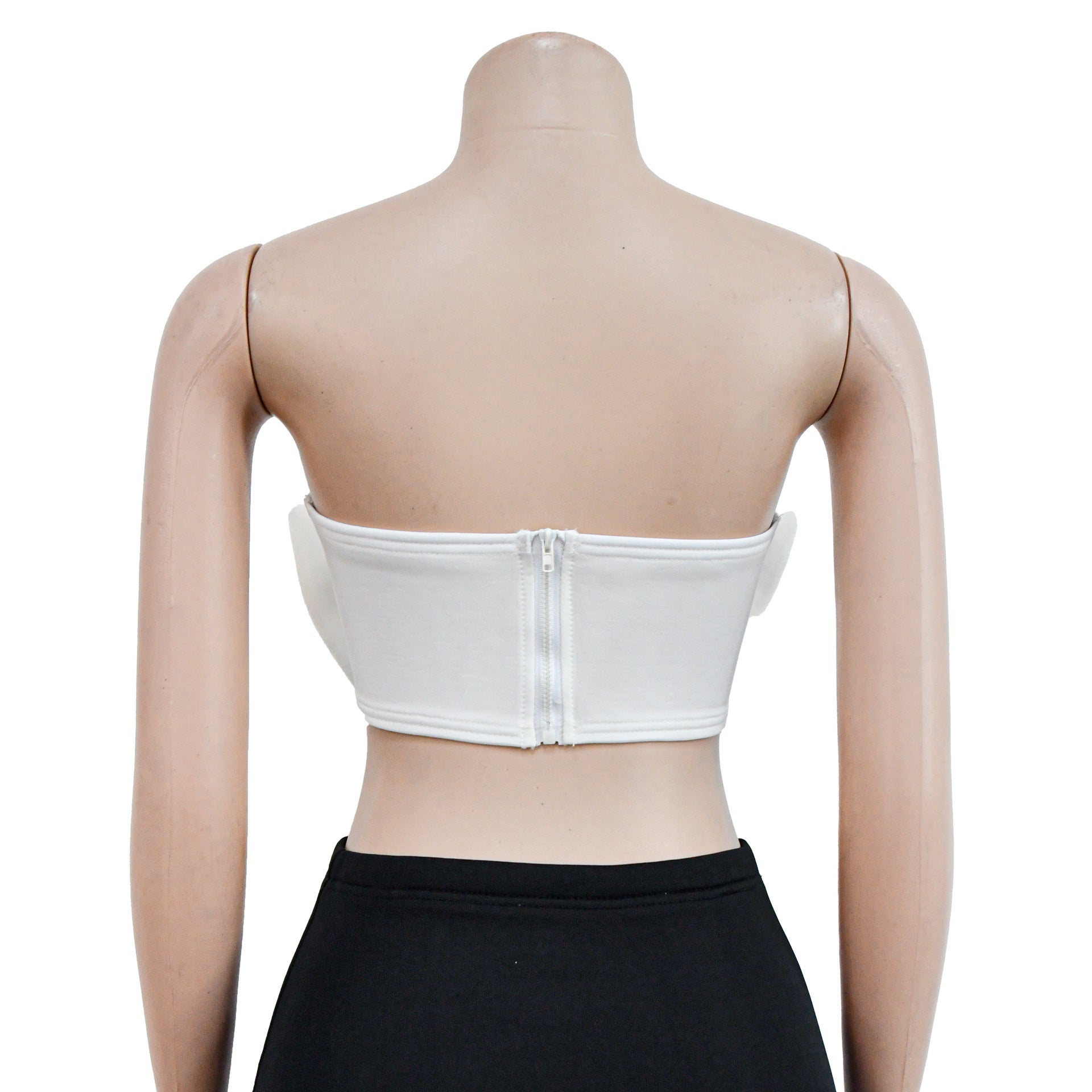 Women Sleeveless Strapless Bow Top and Bodycon Skirt Two-Piece Set 19