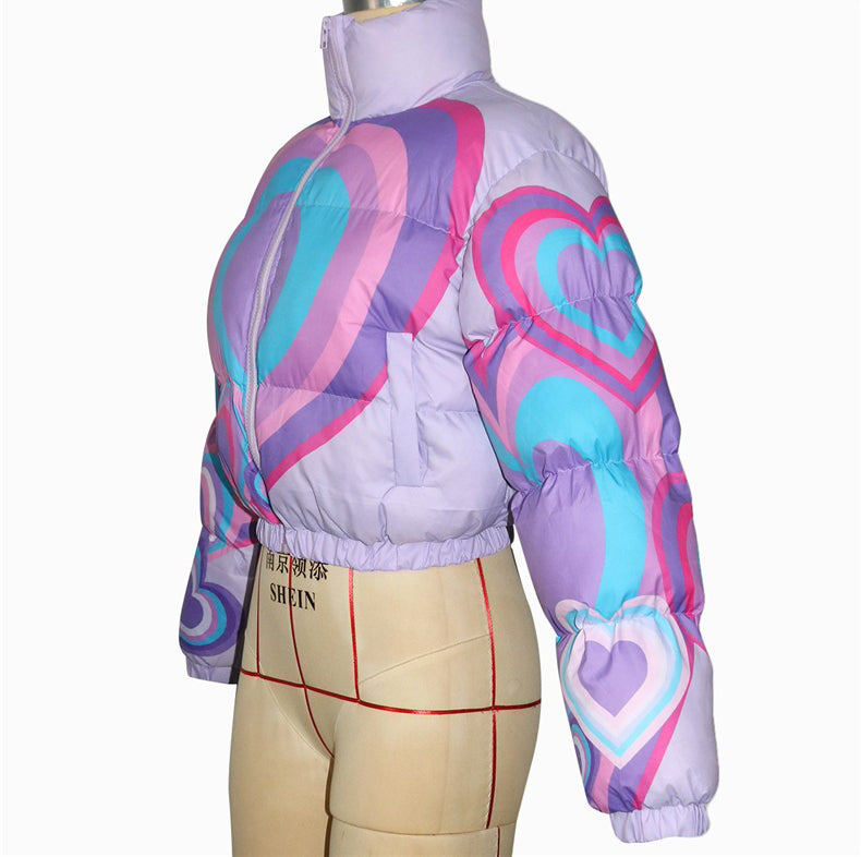 Women Casual Print Padded Jacket 4