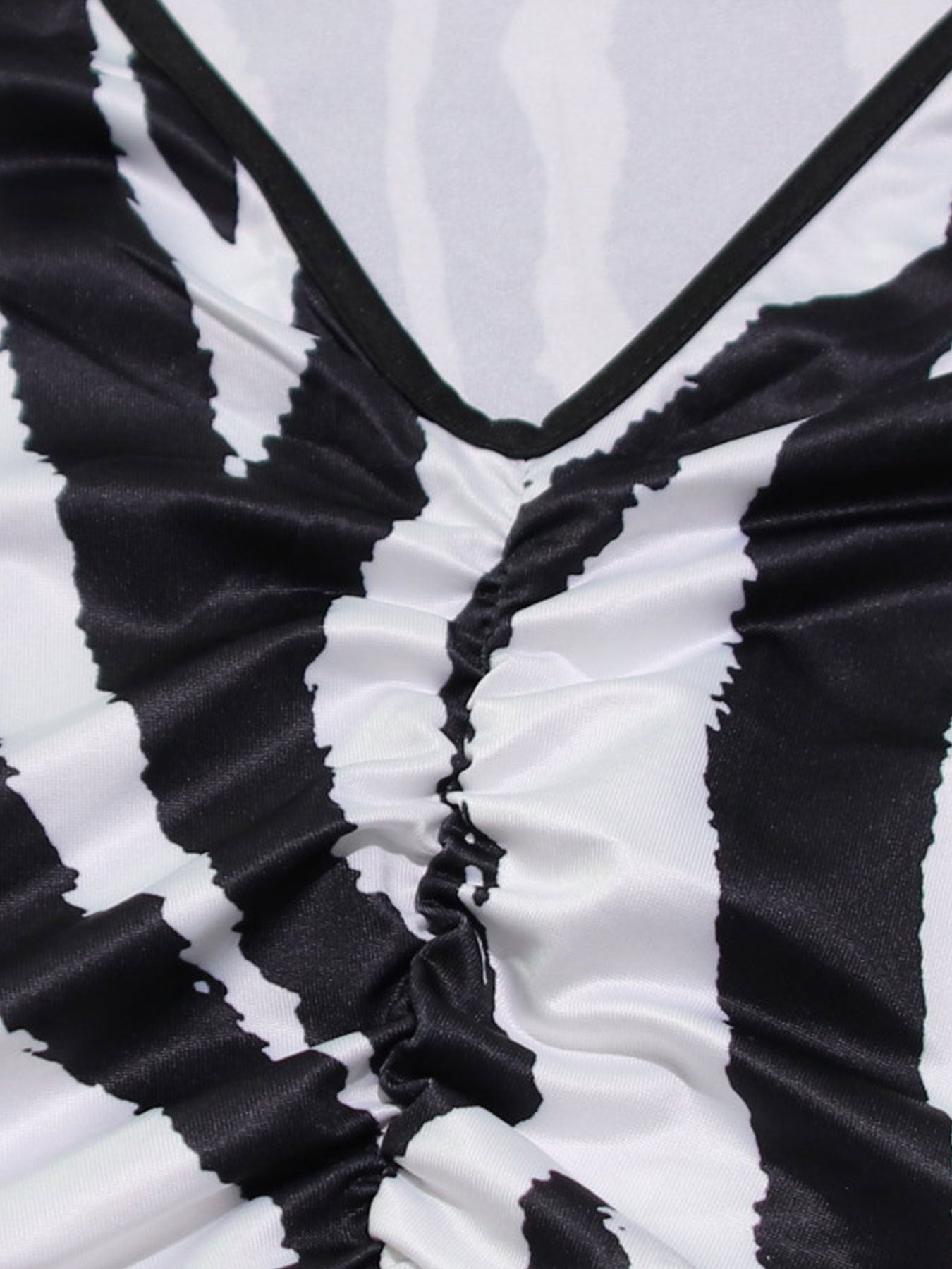 Plus Size Women's Sexy Zebra Print Slim Split Slim Fit Fashion Long Dress 9