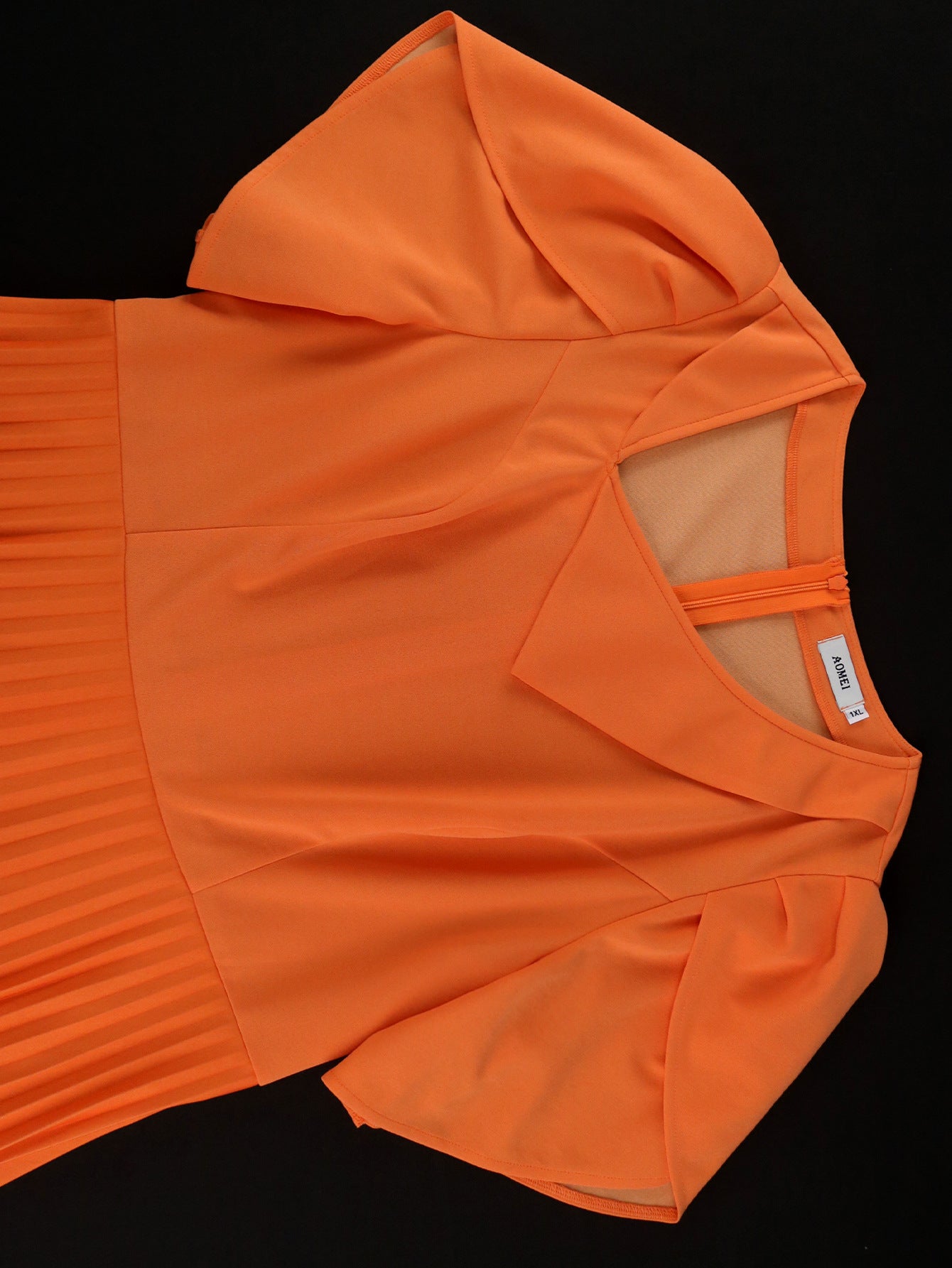 Women Gradient Contrast Formal Party Comfortable Pleated Dress 8