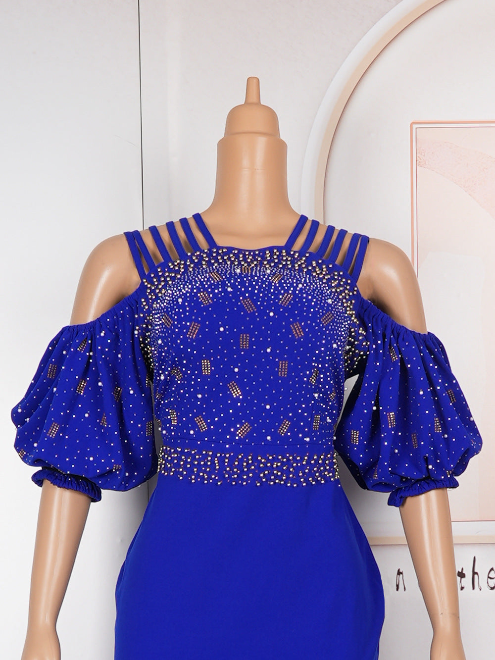 Plus size African Women formal party party dress 15