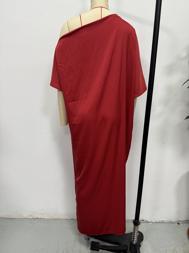 Women autumn satin yellow maxi dress 18