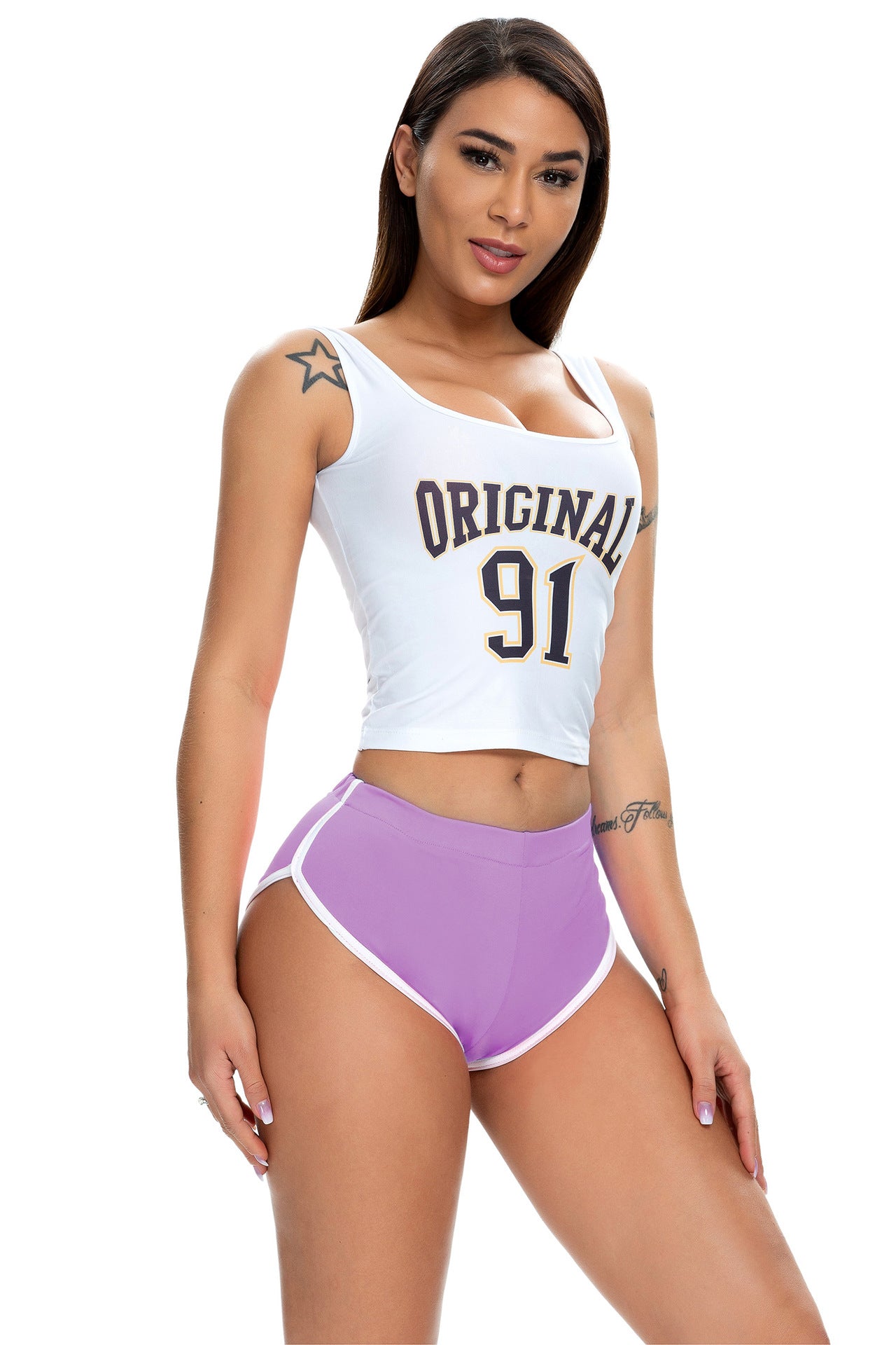 Summer Women's Sexy Running Stretch Sports Yoga Fitness Shorts 37