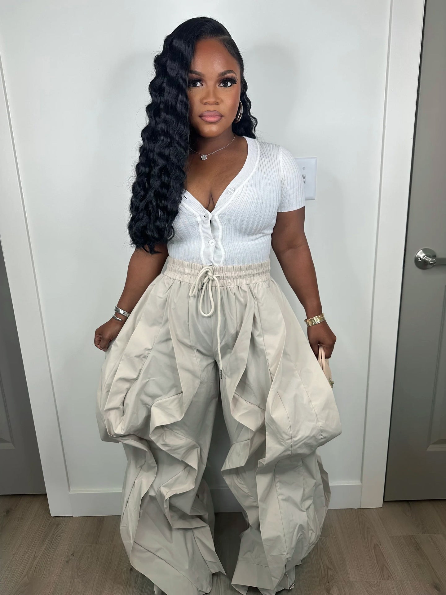 Elegant Career Cargo Patchwork Lace Bloomers 6