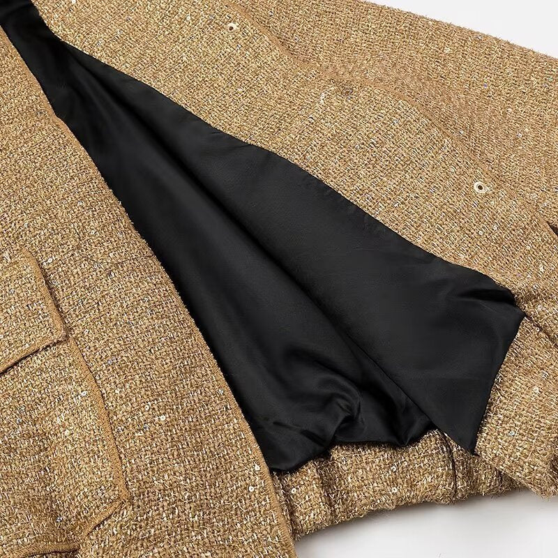 Autumn Women's Stand Collar Sequined Jacket 21