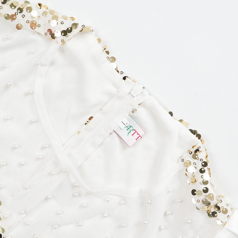 Plus Size Women's Autumn Sequin Mermaid Dress High Waist Party Evening Gown 19