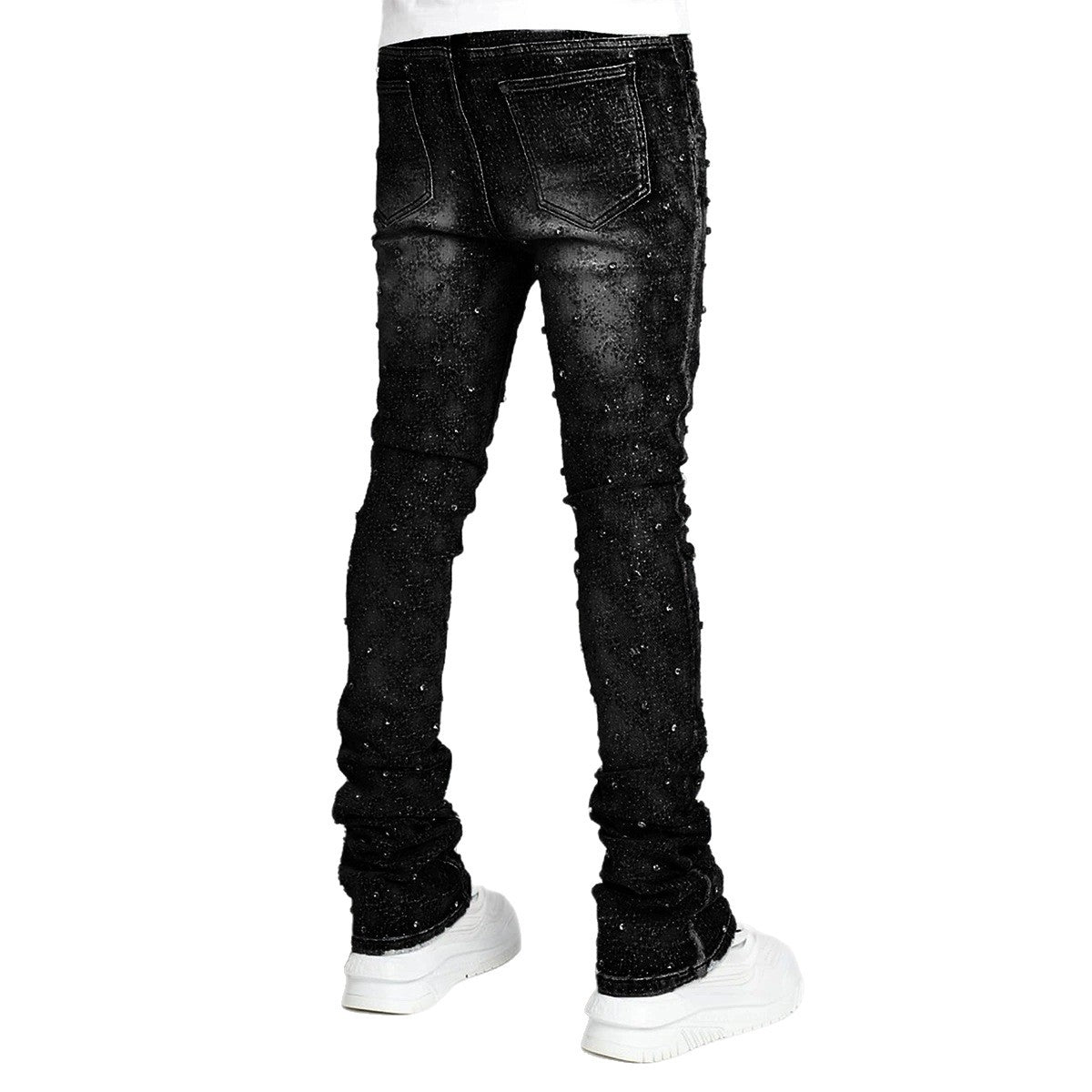 Men's Style Stretch Pearl Denim Straight Pants 7