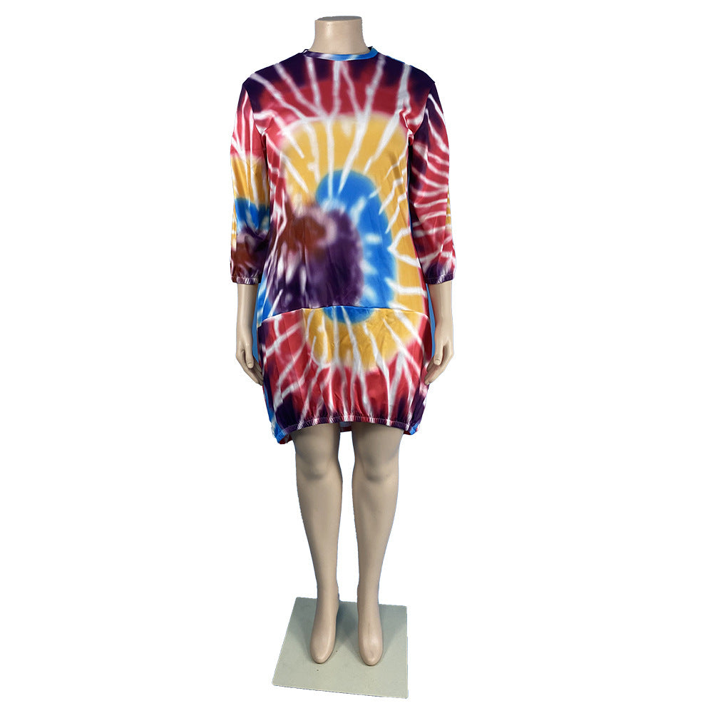 Women's Fashion Sexy Printed Plus Size Casual Dress 10