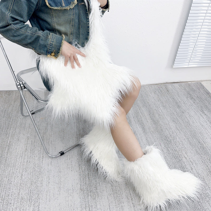 Fashion Girl Furry Messenger Bag 31