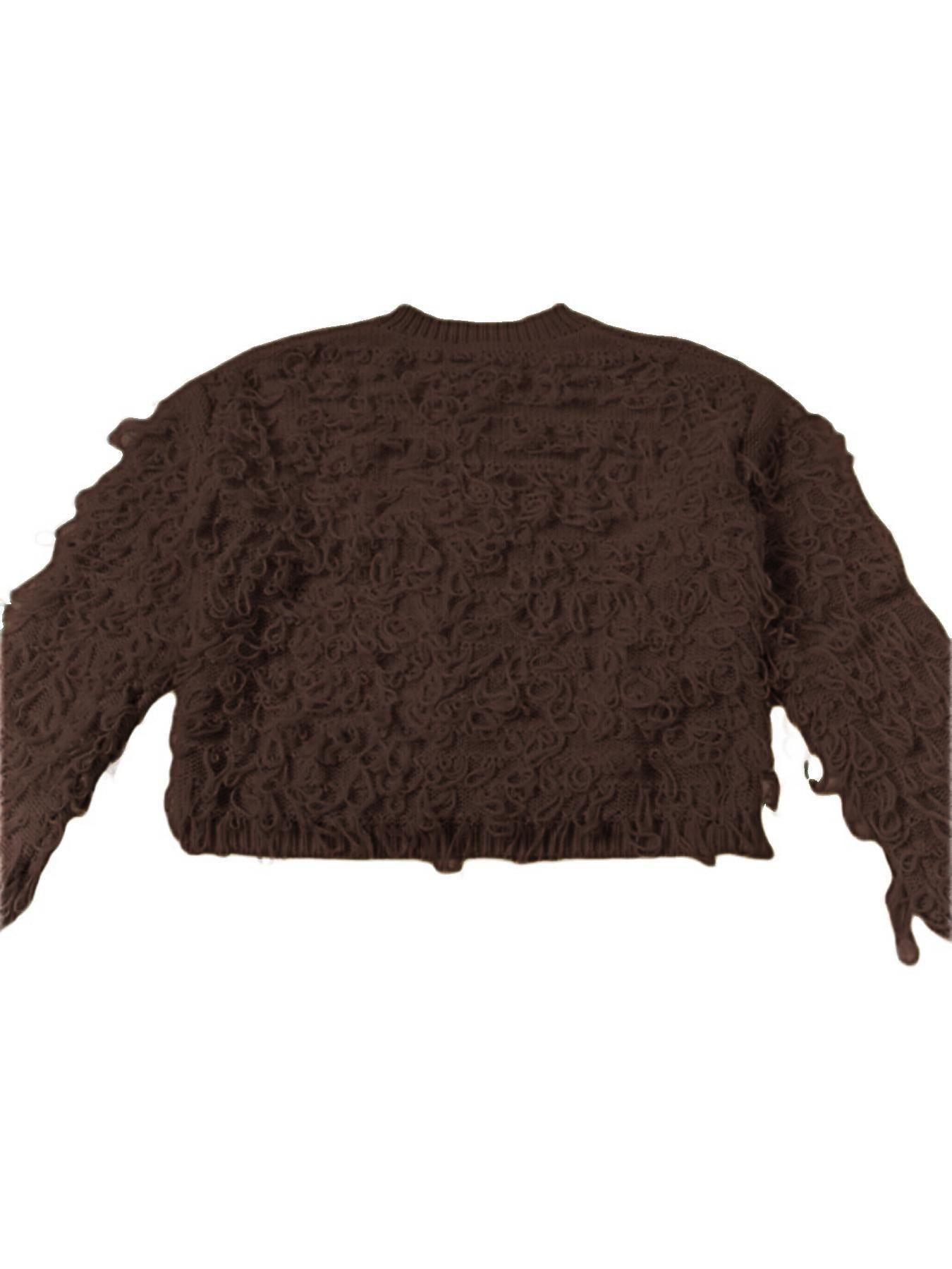 FashionKnitting Fringe Button Coat 12