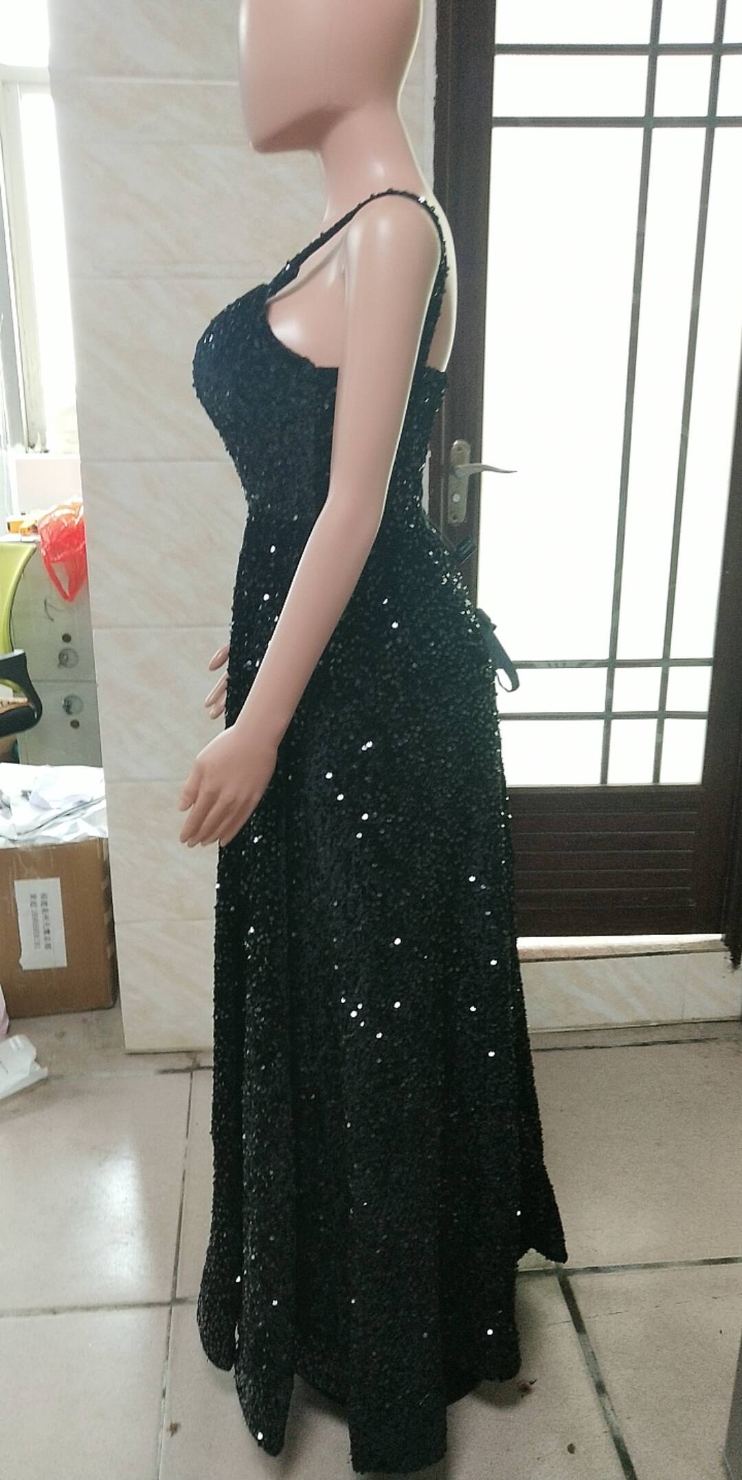 Luxury Sequin Prom Dress Side Slit Glitter Long A Line Formal Party Evening Dress(process time 3-7days) 57