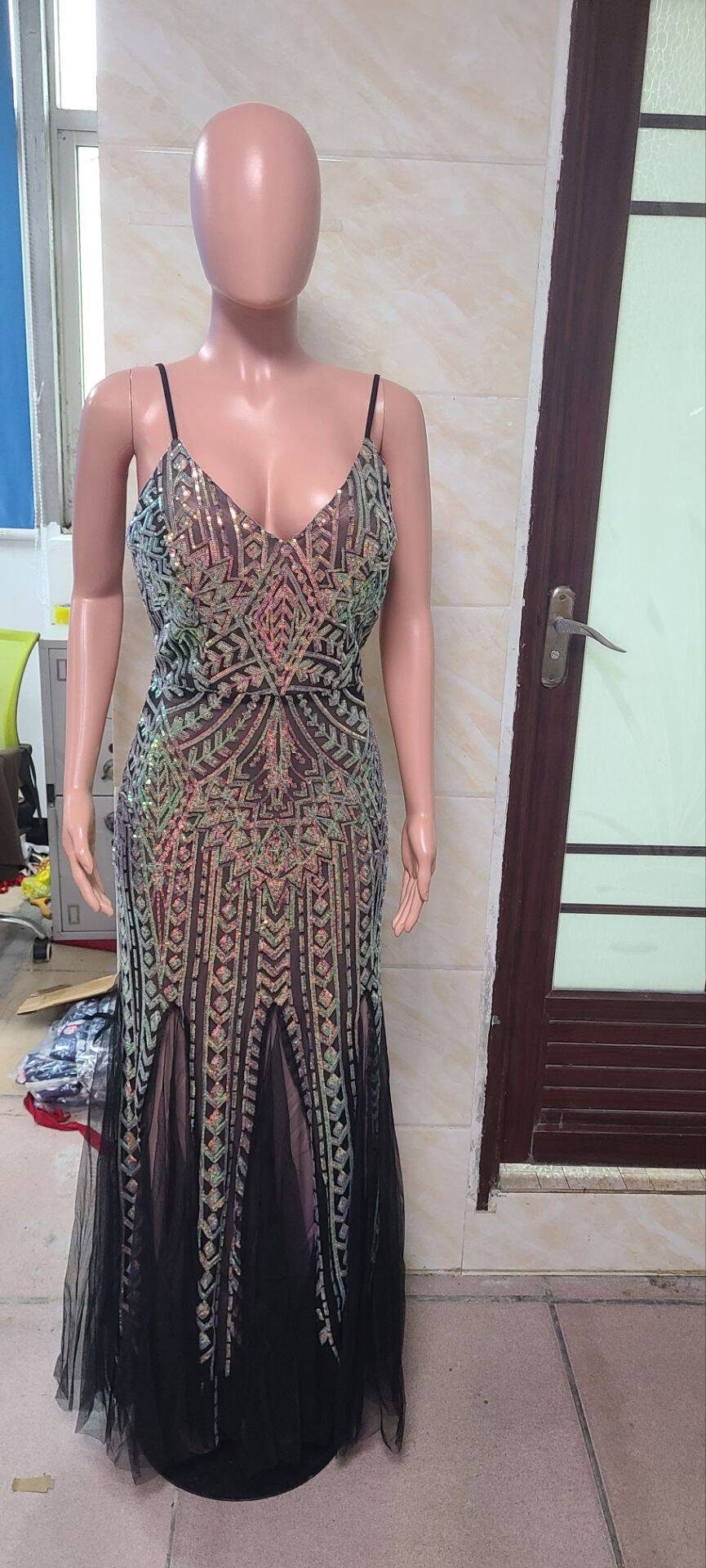 Women Sequin Sleeveless Dress Evening Dress 14