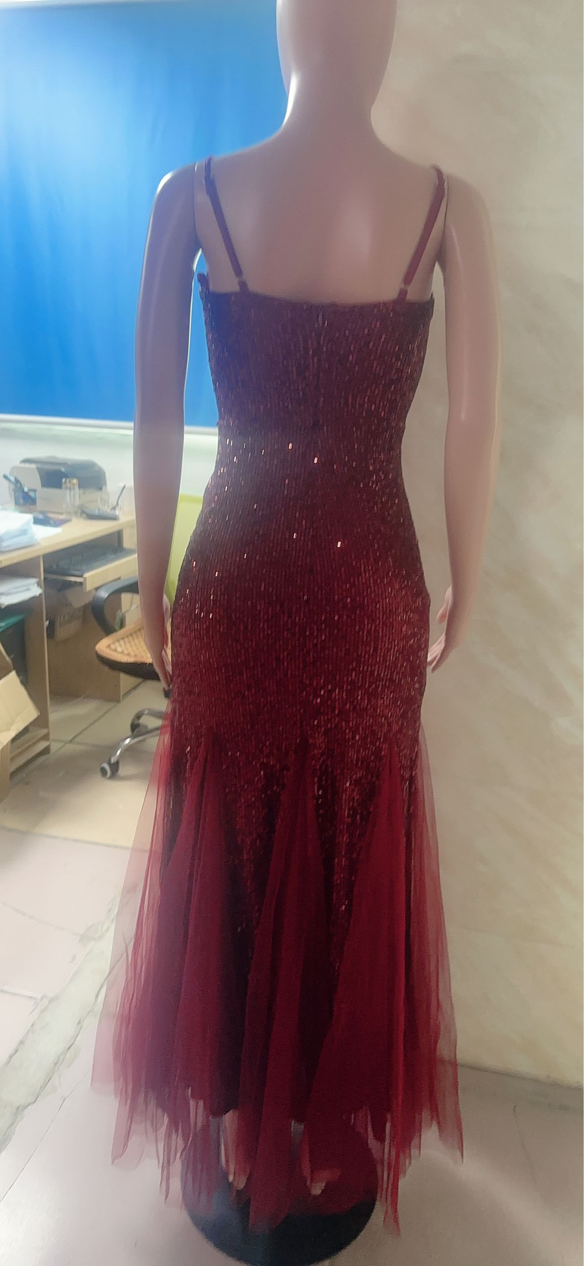 Sequin Dress Women's Luxury Formal Party Evening Dress Deep V Neck Patchwork Sexy Strap Long Dress Slim Fishtail Dress 15