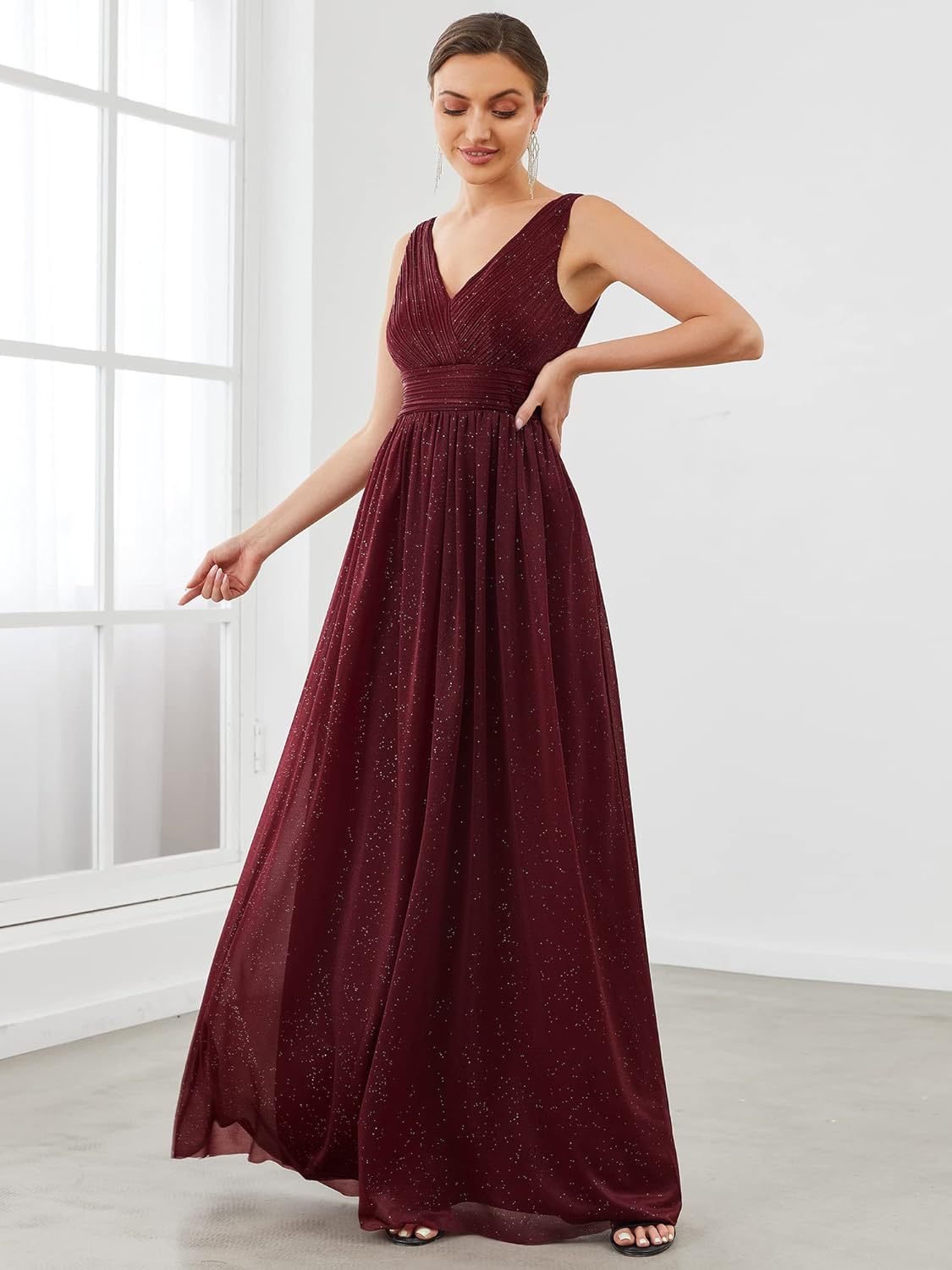 Elegant Sexy V-Neck Low Back Evening Dress Formal Party Gown（Processing time need 3-6 days） 4