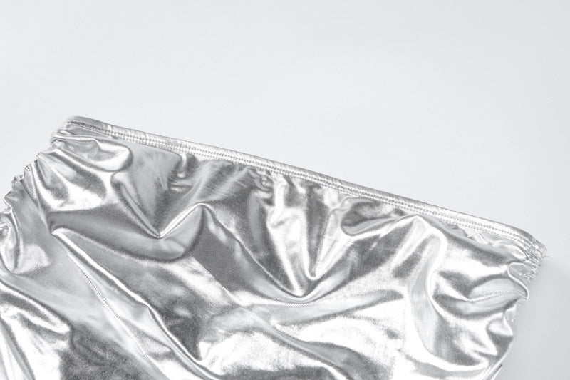 Summer Women's Fashion Metallic Drawstring Bodysuit Drawstring Bodycon Women's Suits 13