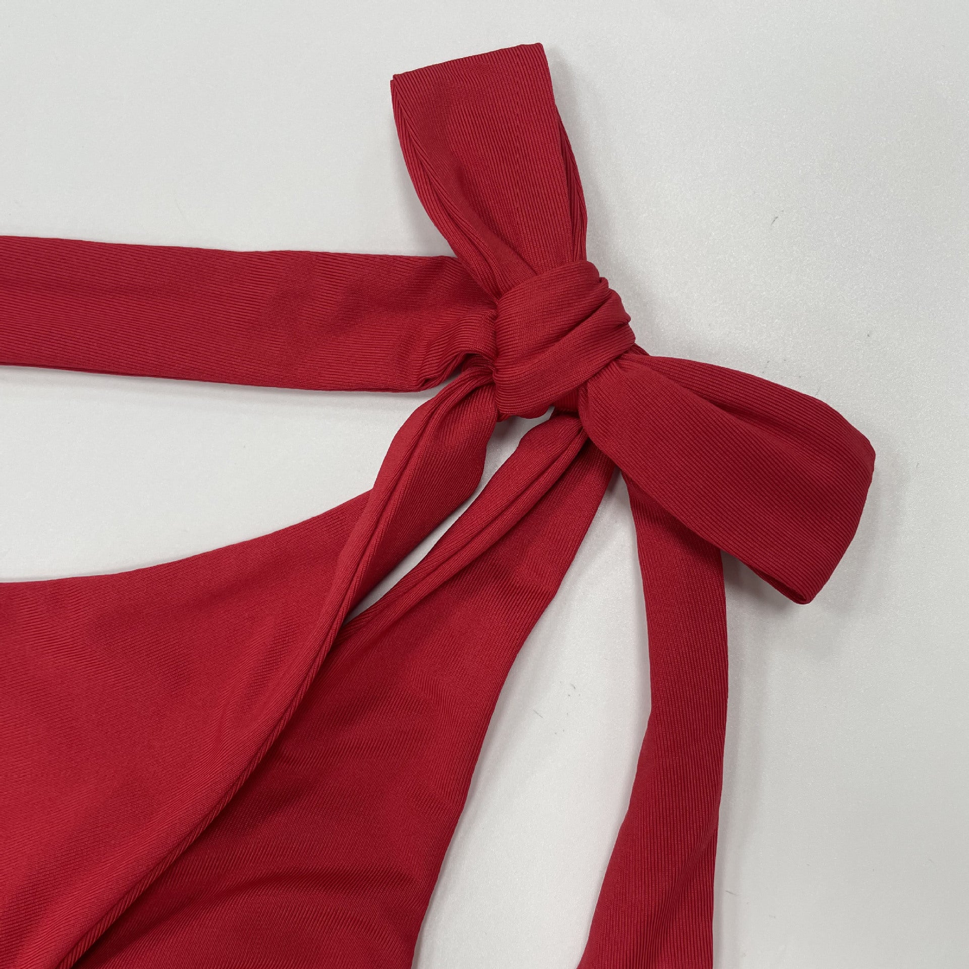 Women's Sexy Halter Neck Lace-up Top High Waist Pleated Skirt Two-piece Set 16